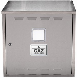 Szafka gazowa 60x50x25 nierdzewna szlifowana, bez pleców, z okienkiem