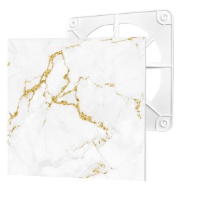 Kratka wentylacyjna dRim panel szklany biało-złoty marmur