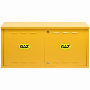 Szafka gazowa 100x60x25 żółta, dwuskrzydłowa, bez pleców