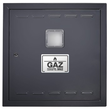 Drzwiczki gazowe 40x40 grafitowe z okienkiem
