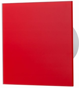 Wentylator łazienkowy airRoxy dRim fi 100 Standard Szklany Czerwony połysk