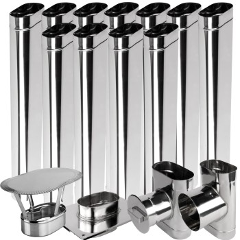 Wkład kominowy owalny kwasoodporny 100/200 11mb