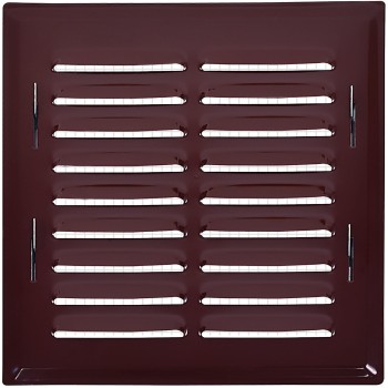 Kratka wentylacyjna 14x14 brązowa skośna