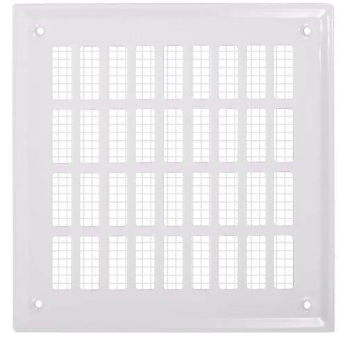 Kratka wentylacyjna 14x14 biała prosta