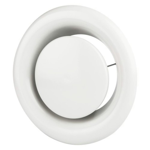 Anemostat wywiewny z ramką fi 150 biały