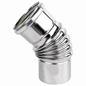 Kolano kominowe Turbo 45° fi 60 kwasoodporne
