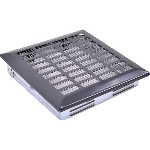 Kratka wentylacyjna 14x14 grafitowa prosta