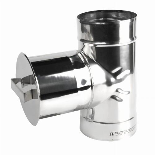 Wyczystka kominowa okrągła z zaślepką fi 125 kwasoodporna