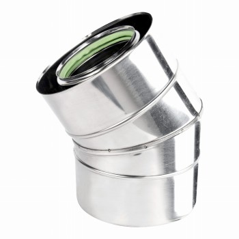 Kolano kominowe Turbo 30° fi 60/100 kwasoodporne