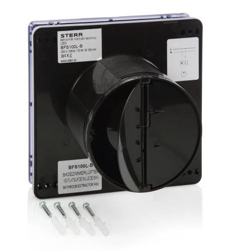 Wentylator łazienkowy Sterr fi 100 Led Standard BFS100L-B