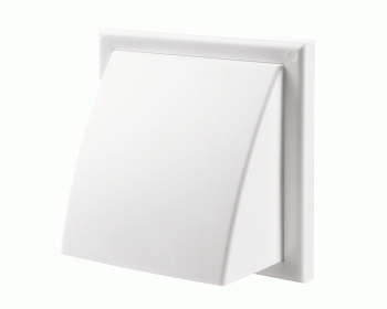 Kratka wywiewna z zaworem zwrotnym fi 125 biała  WP