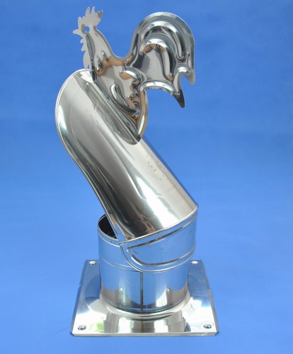 Strażak kominowy z kogutem fi 150 kwasoodporny z podstawą