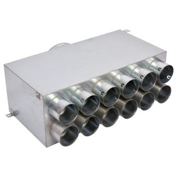 Rozdzielacz rurowy dwurzędowy dwunasto-króćcowy SK 12x75/200 ocynkowany