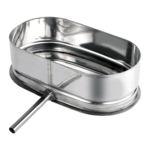 Odskraplacz kominowy owalny z wyjściem bocznym 140/250 żaroodporny