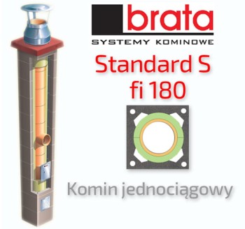 Komin ceramiczny BRATA STANDARD S fi 180 6 m