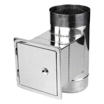 Wyczystka kominowa fi 130 z drzwiczkami 14x14 kwasoodporna