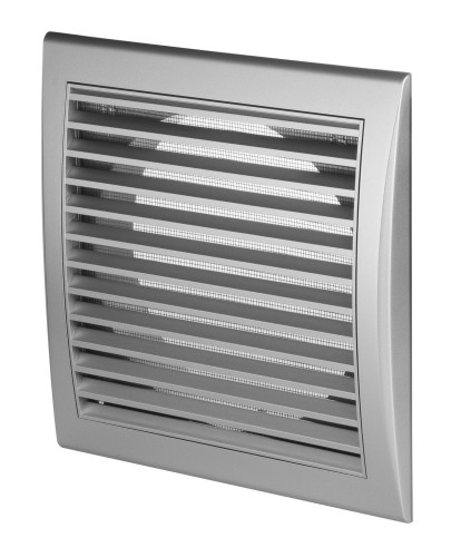 Kratka wentylacyjna Luna 16x16 fi 150 satynowa skośna