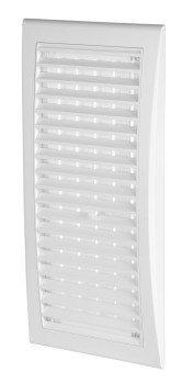 Kratka wentylacyjna Luna TL8 11x27 biała regulowana