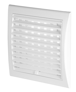 Kratka wentylacyjna Luna TL12 14x14 fi 125 biała regulowana