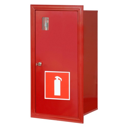 Szafka ochronna na gaśnicę 25x75x25 czerwona