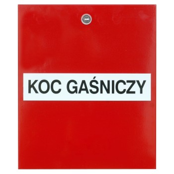 Szafka ochronna na koc gaśniczy 31x37x7 czerwona