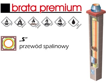 Komin ceramiczny BRATA PREMIUM S fi 250 13 m