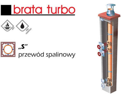 Komin ceramiczny BRATA TURBO S fi 140 13 mb