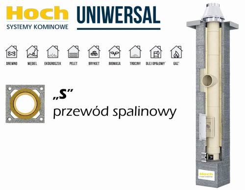 Komin ceramiczny HOCH UNIWERSAL S fi 180 9 mb