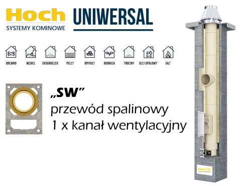 Komin ceramiczny HOCH UNIWERSAL SW fi 200 6 mb