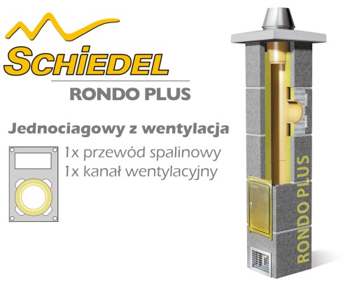 Komin ceramiczny SCHIEDEL RONDO PLUS fi 200+W 12 m