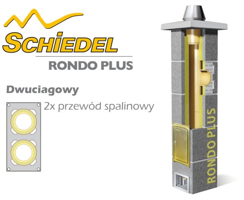 Komin ceramiczny SCHIEDEL RONDO PLUS 2 x fi 200 6 m