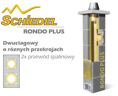 Komin ceramiczny SCHIEDEL RONDO PLUS fi 200+160 12 m