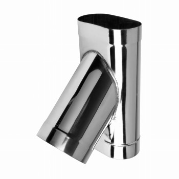 Trójnik kominowy owalny 45° 100/220 kwasoodporny