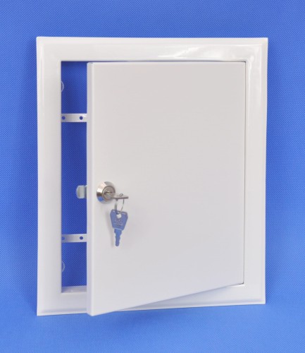 Drzwiczki rewizyjne 25x40 białe zamek