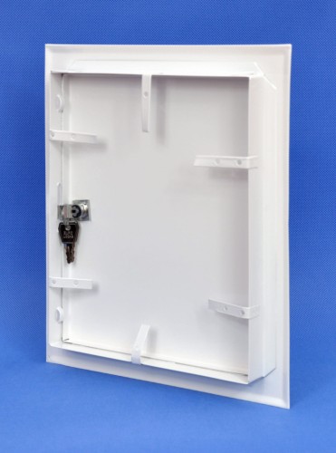 Drzwiczki rewizyjne 25x40 białe zamek