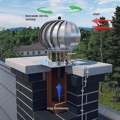 Turbowent hybrydowy Darco fi 150 z podstawą kwadratową CHAL