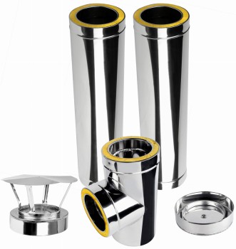 Komin izolowany dwuścienny KDI1 fi 450 2mb kwasoodporny