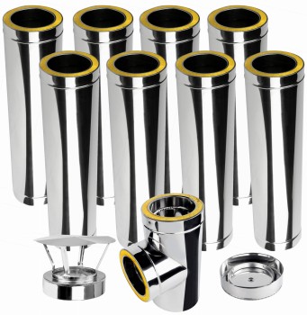 Komin izolowany dwuścienny KDI1 fi 350 8mb kwasoodporny