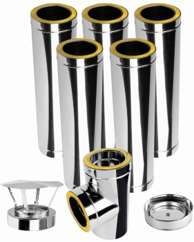 Komin izolowany dwuścienny KDI1 fi 220 5mb kwasoodporny