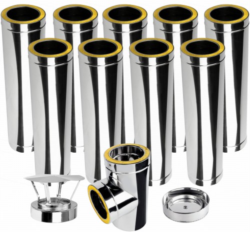 Komin izolowany kwasoodporny fi 180 9 m