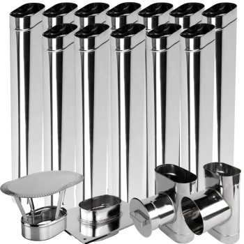 Wkład kominowy owalny kwasoodporny 100/200 12mb 