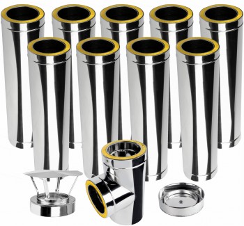 Komin izolowany dwuścienny KDI1 fi 160 9mb kwasoodporny