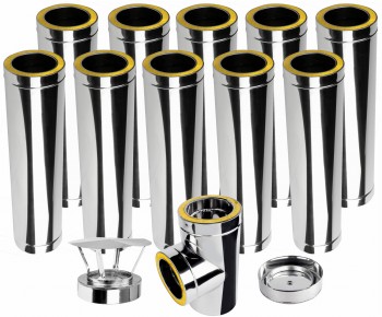 Komin izolowany dwuścienny KDI1 fi 150 10mb kwasoodporny