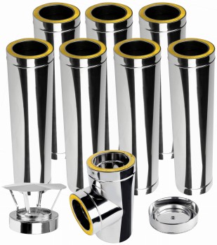 Komin izolowany dwuścienny KDI1 fi 140 7mb kwasoodporny