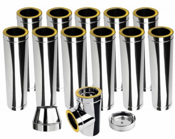 Komin izolowany kwasoodporny fi 120 11 m