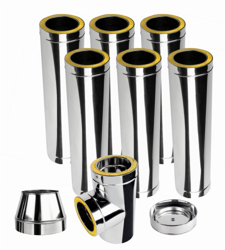 Komin izolowany kwasoodporny fi 130 6 m