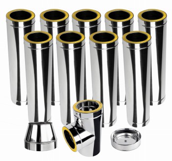 Komin izolowany kwasoodporny fi 130 9 m