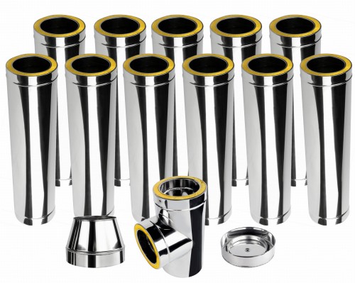 Komin izolowany kwasoodporny fi 130 11 m