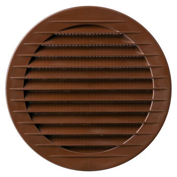 Kratka wentylacyjna fi 90 brązowa skośna