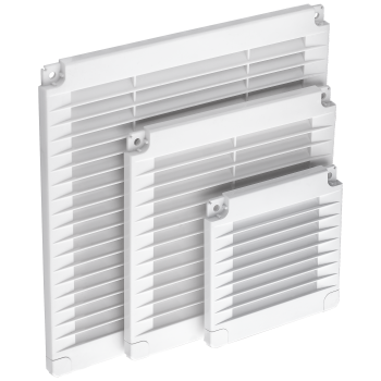 Kratka wentylacyjna z zaślepkami 20x20 biała skośna